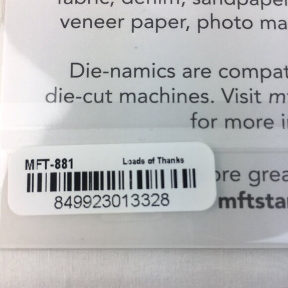 Craft Cutting Die My Favorite Things Die Namics  MFT 881 Loads Thanks Retired u - Picture 4 of 4